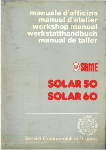 Same Tractor Solar 50 & 60 Workshop Service Repair Manual