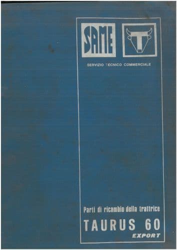 Same Tractor Taurus 60 Export Parts Manual