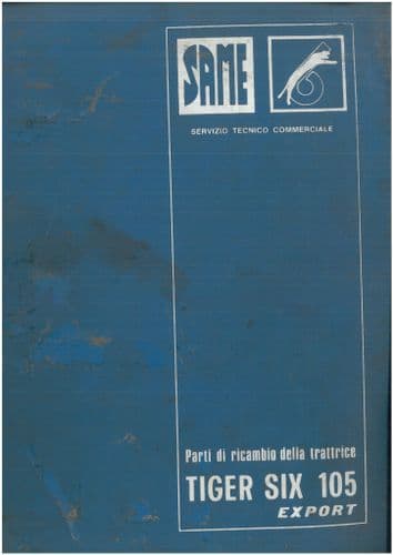 Same Tractor Tiger Six 105 Export Parts Manual - ORIGINAL