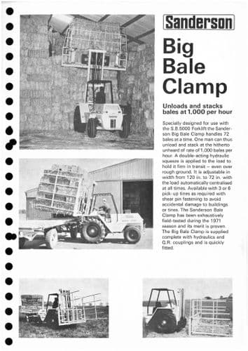Sanderson Big Bale Clamp & Big Power Fork Brochure