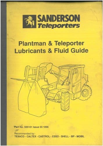 Sanderson Forklift Plantman 2, SB & Teleporter Lubricants and Fluid Guide
