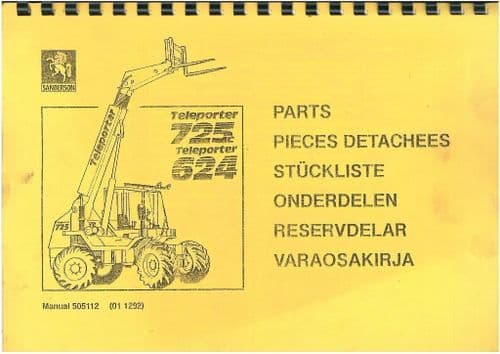 Sanderson Teleporter 624 & 725 Parts Manual