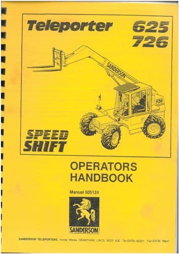 Sanderson Teleporter 625 & 726 Operators Manual - ORIGINAL