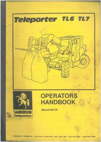 Sanderson Teleporter TL6 TL7 Operators Manual