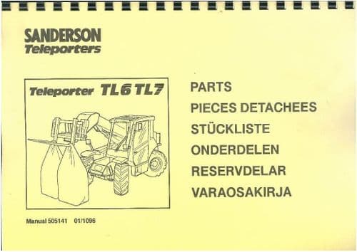 Sanderson Teleporter TL6 & TL7 Parts Manual (also Claas Ranger 920 960 970)