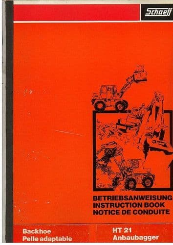 Schaeff Backhoe HT21 Operators Manual