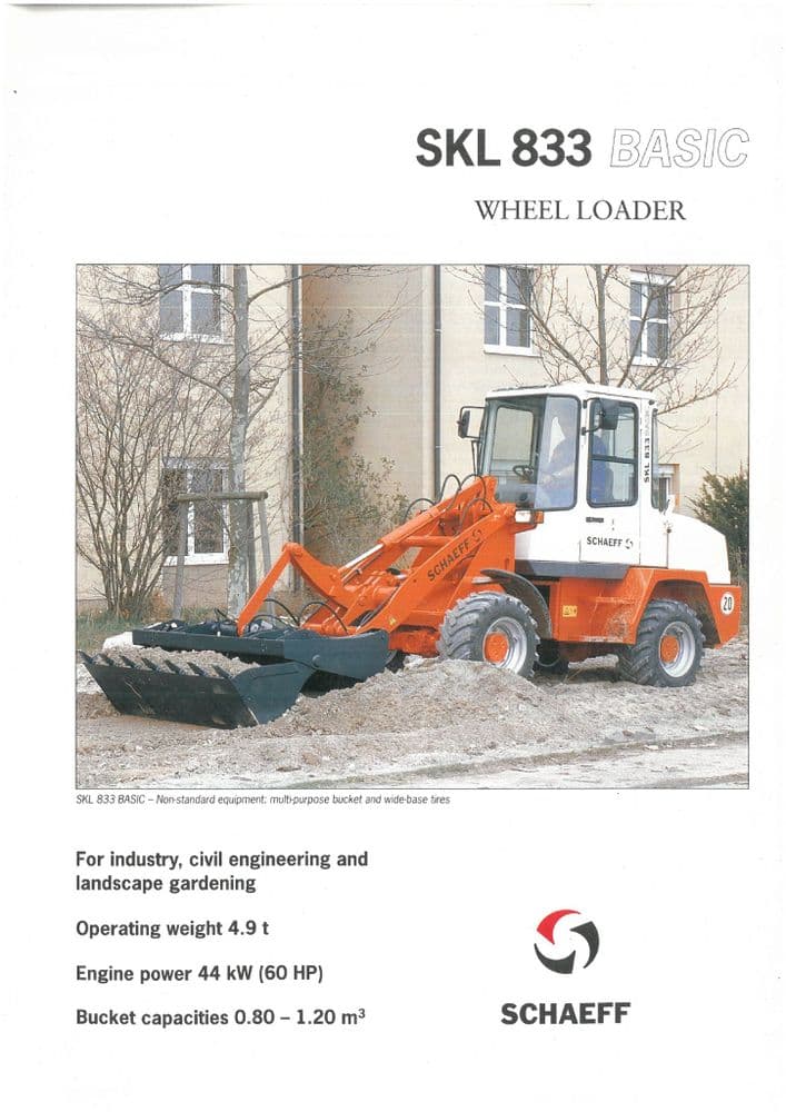 Schaeff Wheel Loader SKL833 Brochure - SKL 833