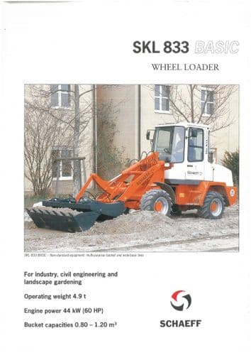 Schaeff Wheel Loader SKL833 Brochure - SKL 833
