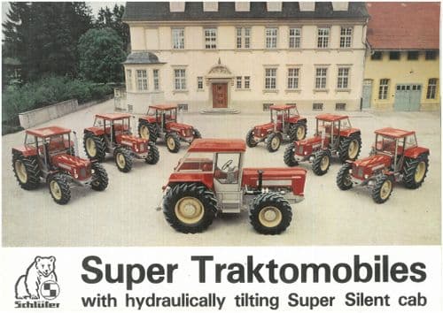 Schluter Tractor Super Traktomobiles E6600 E7200 E7800 E9500 Brochure with Price List 1978