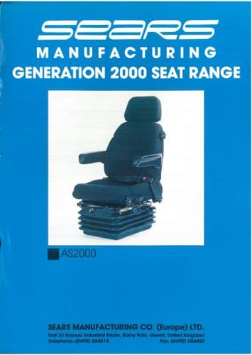 Sears Seating Range Generation 2000 Seat Range Brochure