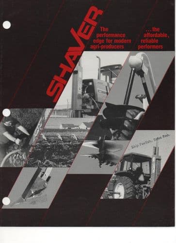 Shaver Post Driver, Augers & Moldboards Brochure