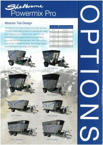 Shelbourne Powermix Pro Express Options -  Brochure