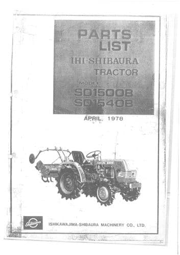 Shibaura Tractor SD1500B & SD1540B Parts Manual