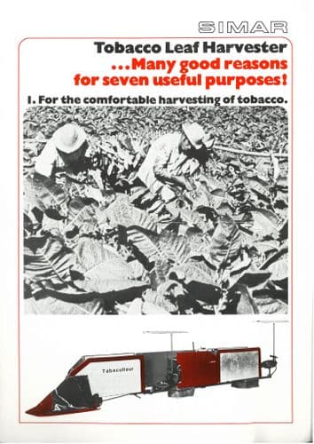 Simar Tobacco Leaf Harvester Brochure