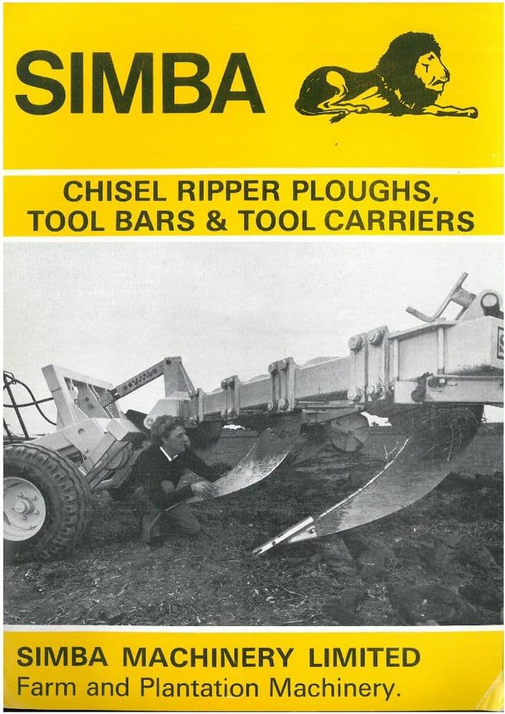 Simba Chisel Ripper Plough Tool Bars and Tool Carriers Brochure