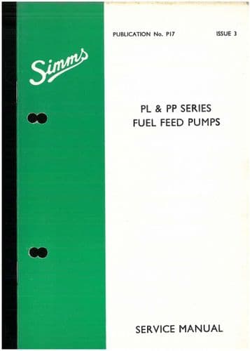 Simms Fuel Feed Pump - PL & PP Workshop Service Manual