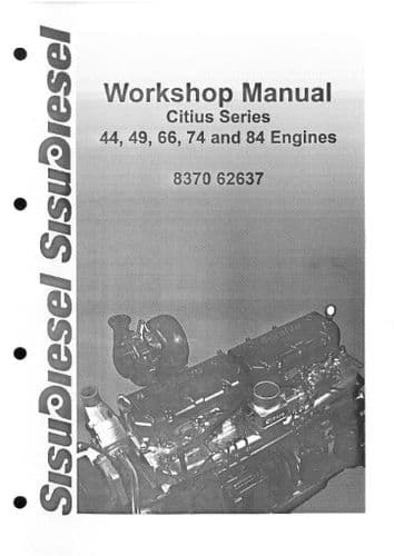 Sisu SisuDiesel Engine Citius Series - 44, 49, 66, 74, and 84 Engines Workshop Service Manual
