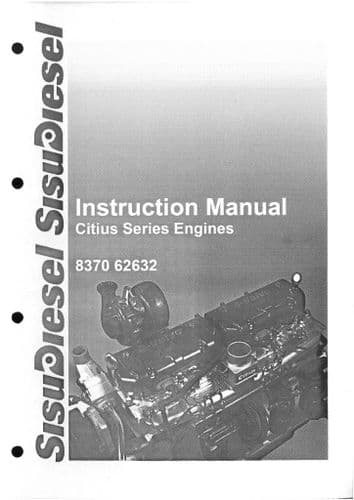 Sisu SisuDiesel Engine Citius Series Operators Manual