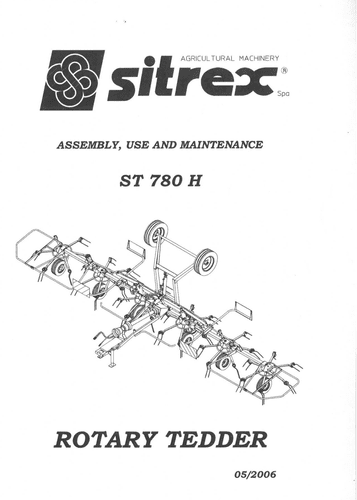 Sitrex Rotary Tedder ST780H Operators Manual