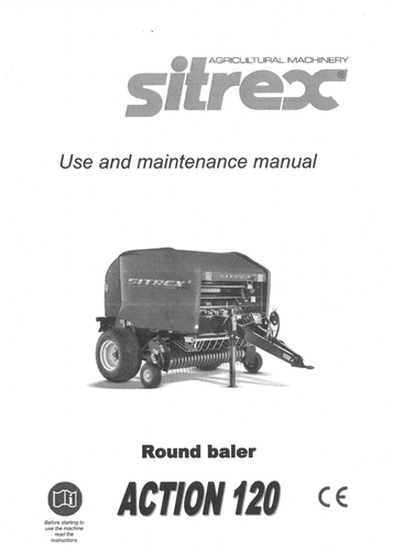 Sitrex Round Baler Action 120 Operators Manual