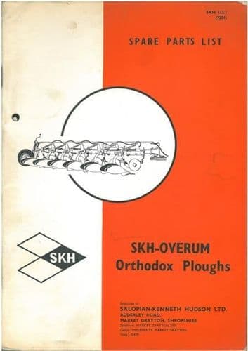 SKH Overum Orthodox Models S, SL, SAL Parts Manual