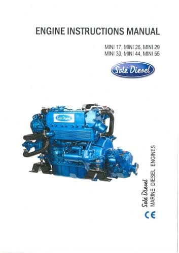 Sole Diesel Marine Engine Mini 17 26 29 33 44 & 55 Operators Manual
