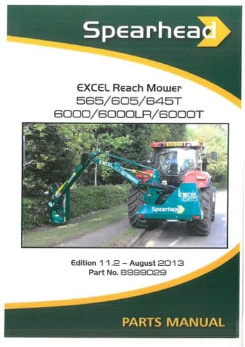 Spearhead Reach Mower 565 605 645T 6000 6000LR 6000T Parts Manual