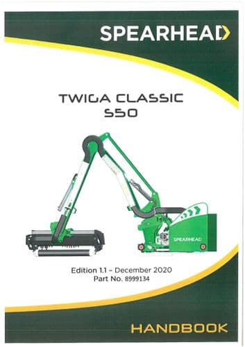 Spearhead Reach Mower Twiga Classic S50 Operators Manual