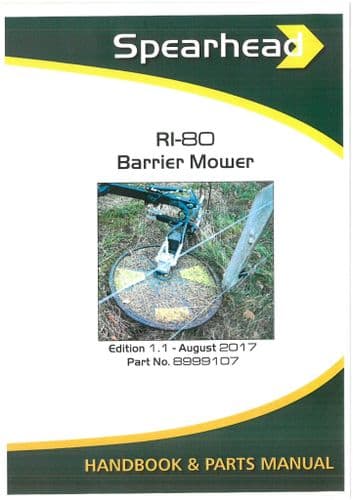 Spearhead Rotary Mower Barrier Mower RI-80 Operators Manual