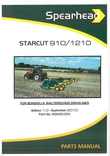 Spearhead Rotary Mower Starcut 910  & 1210 Parts Manual