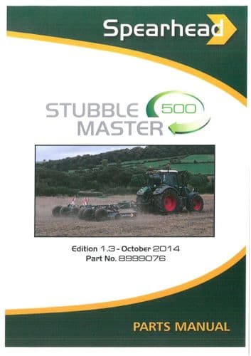 Spearhead Stubble Master 500 Parts Manual