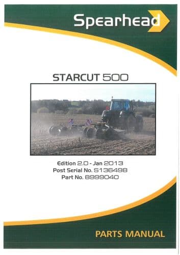 Spearhead Stubble Master Starcut 500 Parts Manual
