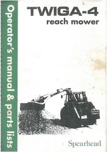 Spearhead Twiga 4 Reach Mower Hedgetrimmer Operators Manual and Parts List