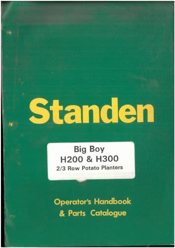 Standen 2&3 Row Potato Planter Big Boy H200 & H300 Parts Manual - ORIGINAL