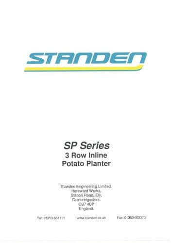 Standen 3 Row Inline Potato Planter SP Series Operators Manual