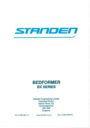 Standen Bedformer BX Series Operators Manual