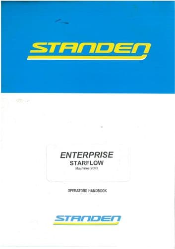 Standen Enterprise Starflow 2 Row Trailed Potato Harvester Operators Manual & Illustrated Parts List