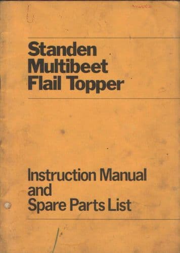 Standen Multibeet Flail Topper Operators Manual with Parts List