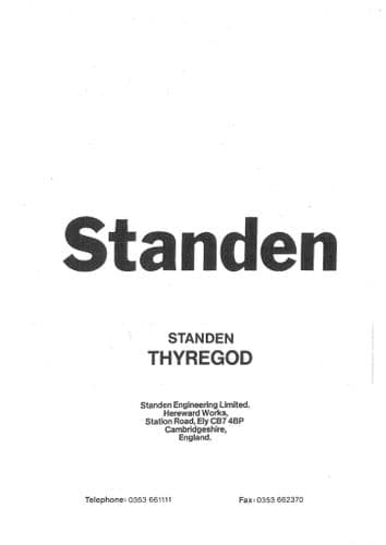 Standen Sugar Beet Harvester Thyregod Operators Manual