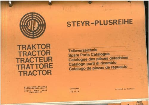 Steyr Tractor Steyr-Plusreihe Parts Manual