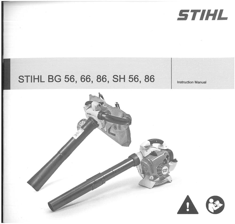 Stihl Blower BG56 BG66 BG86 SH56 SH86 Operators Manual - ORIGINAL