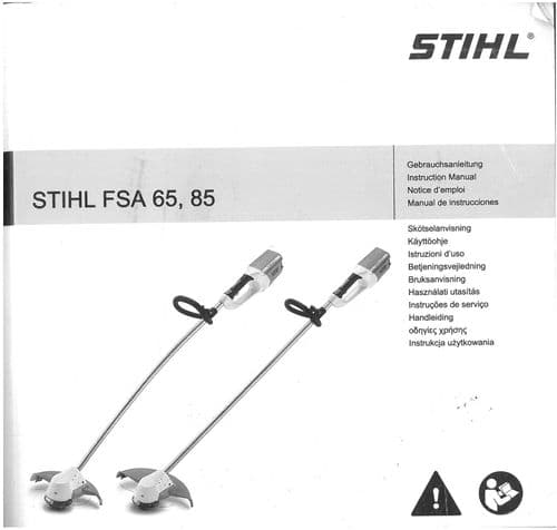 Stihl Brush Cutter Strimmer FSA65 FSA85 Operators Manual