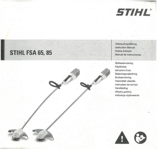 Stihl Brush Cutter Strimmer FSA65 FSA85 Operators Manual - ORIGINAL