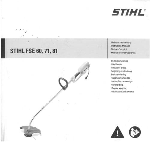 Stihl Brush Cutter Strimmer FSE60 FSE71 FSE81 Operators Manual