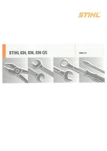 Stihl Chainsaw 034 036 036 QS Workshop Service Manual