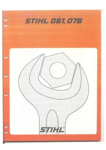 Stihl Chainsaw 050AV 051AV 075AV 076AV Electronic Special Tools  Workshop Service Manual