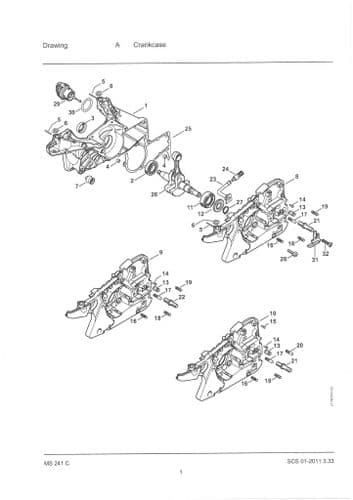 Stihl Chainsaw MS241C - 1143 Parts Manual