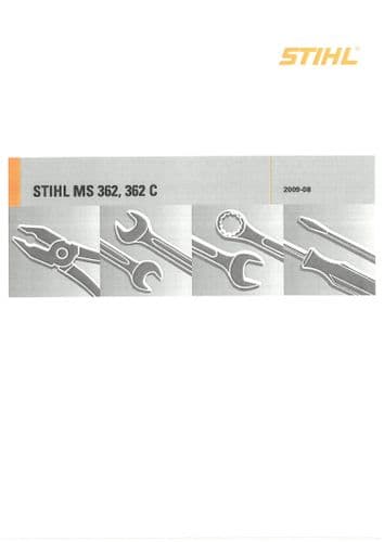Stihl Chainsaw MS362 MS362C Workshop Service Manual