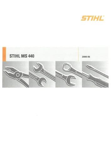 Stihl Chainsaw MS440 Workshop Service Manual