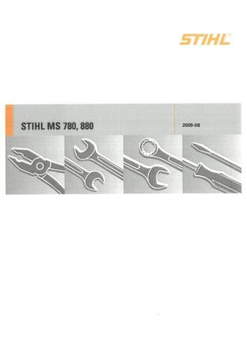 Stihl Chainsaw MS780 MS880 Workshop Service Manual